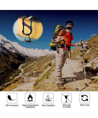 30 Piece S Carabiner Keychain Set | 8-Shaped Mini Black Double Carabiner | High-Quality Waterproof | Perfect for Outdoor Activities Camping Hiking Travel - Buy Online on GoSupps.com