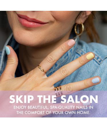 MOYOU LONDON Semi Cured Gel Nail Wraps - Baby Blue | 20 Pcs Salon-Quality Gel Nail Polish Strips with Nail File & Cuticle Stick | UV/LED Lamp Required - Buy Online on GoSupps.com