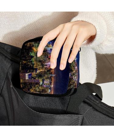 GIAPB Period Bag | Sanitary Napkin Storage & Makeup Pouch | City Landscape Pattern | Color2603 - Buy Online on GoSupps.com