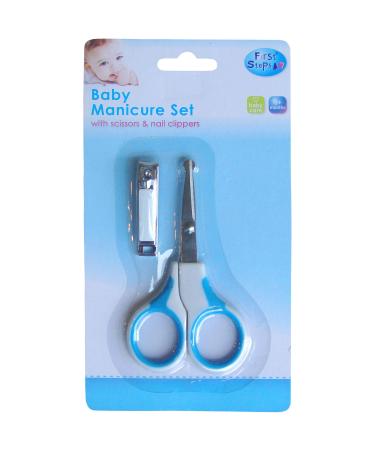 Baby Manicure Set with Scissors and Nail Clippers (Blue)