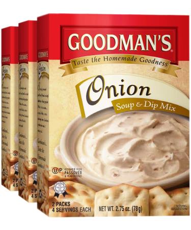 Goodman's Onion Soup & Dip Mix KFP 2.75 Oz. Pack Of 3. Onion. 2.75 Ounce (Pack of 1)