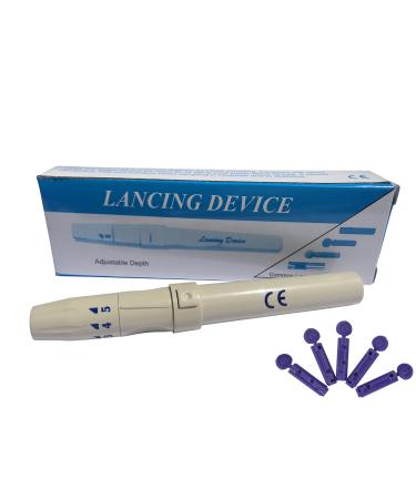 Lancing Device for Diabetes Blood Testing (No I am not Diabetic 2. Lancing Device + 100 Lancets) No I am not Diabetic 2. Lancing Device + 100 Lancets