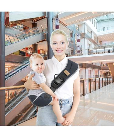 Seraphy Side Baby Carrier - Multifunctional Cloth Baby Carrier for Newborns (9-30kg) - Lightweight & Supportive from Birth - Black - Buy Online on GoSupps.com