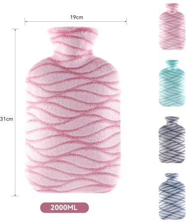 Roseo 2L Hot Water Bottle with Soft Cover - Pain Relief for Back, Neck & Shoulders | Cozy Nights - Buy Online on GoSupps.com