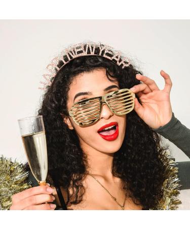 Minkissy Happy New Year Headband 2024 Crystal Rhinestone Tiara for Women Girls - Rose Gold Holiday Party Hair Accessory - Buy Online on GoSupps.com