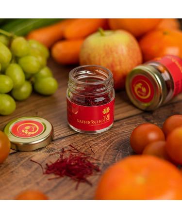Premium Grade A Saffron Threads in Glass Jars - 4g All Red Natural Saffron for Culinary Delights - Buy Online on GoSupps.com