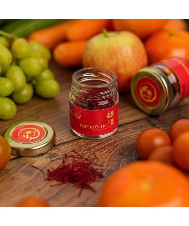 The Saffron House Premium Grade A Genuine Saffron Threads in Glass Jar - 1 Gram - Buy Online on GoSupps.com