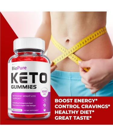 (3 Pack) Bio Pure Keto Gummies - Advanced Weight Loss Formula with ACV and B12 - Vegan Friendly - 180 Gummies - Buy Online on GoSupps.com