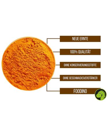 Premium Natural Turmeric Powder - Kurkuma Curcumin Spice (500g - 5kg) | Vegan Unrefined No Sugar - Foodino - Buy Online on GoSupps.com