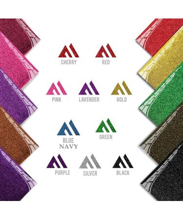 MiPremium Glitter Heat Transfer Vinyl HTV Starter Pack - 10 Color Iron On Bundle Kit for T-Shirt Press - Easy to Cut & Press - Buy Online on GoSupps.com