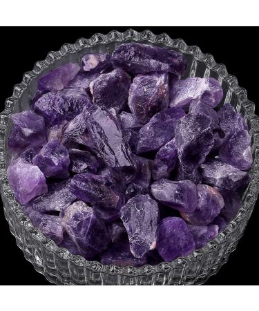 DUQGUHO Amethyst Natural Crystal Quartz Bulk Raw Rough Healing Crystal Stones Reiki Crystal Stone Tumbling Cabbing Fountain Rocks Polishing Cutting Gemstone 0.45 lbs 02 Amethyst - Buy Online on GoSupps.com