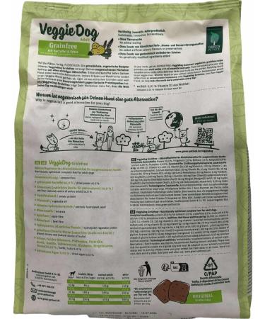 usy VeggieDog Grainfree Adult 6 x 900g Blocks with Potatoes and Peas - Buy Online on GoSupps.com