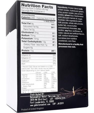 BalanceDiet High Protein Vanilla Wafers - Healthy Snack/Dessert - 5 Pack - Buy Online on GoSupps.com