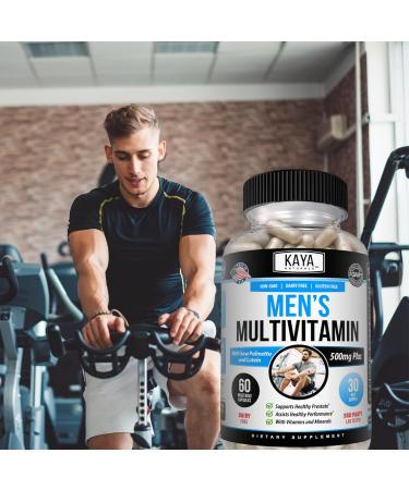 Kaya Naturals Multivitamin for Men - Men's Prostate Multivitamin - Multi Mineral Daily Supplement - Pills for Men - Supports Healthy Prostate - Vitaminas para Hombres - 60 Veggie Capsules 60 Count (Pack of 1) - Buy Online on GoSupps.com