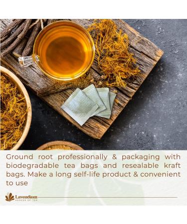 Lavendium Premium 135 Licorice Tea Bags 100% Natural & Pure from Licorice Root Warming and Natural Sweet Licorice Herbal Tea Eco-Conscious Tea Bags No Additives No Caffeine Vegan Licorice 135 Bags - Buy Online on GoSupps.com