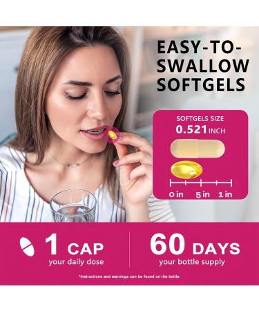 Calcium Supplements for Women Softgels, High Absorption Calcium Citrate Supplement Essential Mineral Calcium 1200 mg with Vitamin D3 Magnesium for Bone Health Support, Non-GMO, 2 Month Supply - Buy Online on GoSupps.com