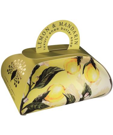 The English Soap Company Large Gift Bag Bath Soap Lemon & Mandarin 260g