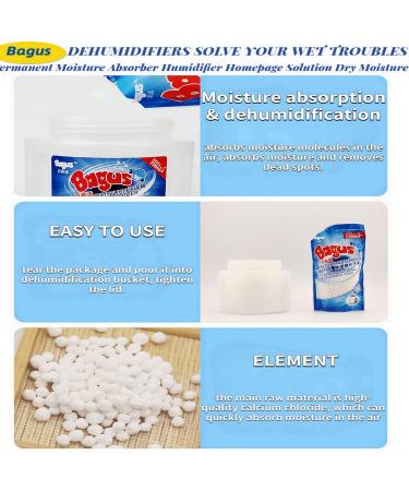 Bagus Moisture Absorber Refill - 4 Pack 13.5 Oz Fragrance Free Moisture Remover for Bathrooms & Storage | International Shipping Available - Buy Online on GoSupps.com
