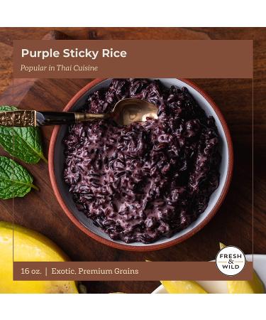 Fresh & Wild Exotic Purple Sticky Rice and Jasmine Rice Blend from Thailand - 1 lb - Buy Online on GoSupps.com