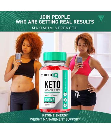 Keto IQ ACV Gummies - Advanced Weight Loss Supplement for Men & Women | 1000MG Apple Cider Vinegar & Folic Acid - 60 Gummies - Buy Online on GoSupps.com