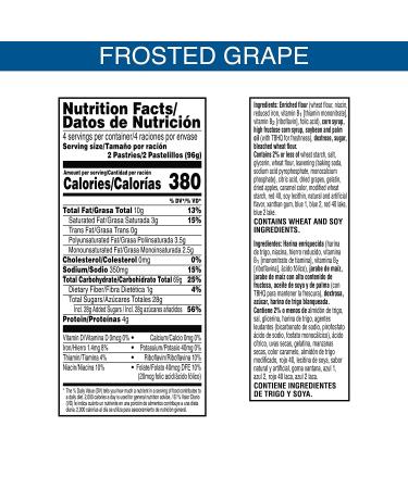 Pop-Tarts Frosted Grape Toaster Pastries - 8 Count Box - Breakfast Foods and Kids Snacks - Buy Online on GoSupps.com