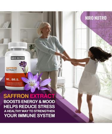 Organic Saffron Supplements | Natural Extract Capsules for Eye & Heart Health Weight Loss & Immune Support - Buy Online on GoSupps.com