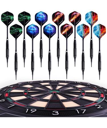 WIN.MAX Electronic Soft Tip Dart Board Set with LCD Display - 12 Darts Included - Buy Online on GoSupps.com