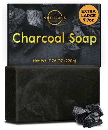 O Natural activated carbon soap for men and women - detoxifying body soap with shea butter and peppermint oil Charcoal Black Soap 1 piece (1 Pack) - Buy Online on GoSupps.com