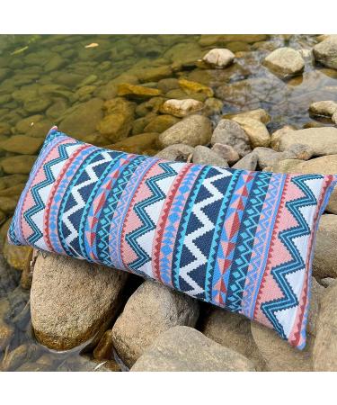 Memory Foam Travel Pillow for Lumbar Support - Portable Contour Pillow for Camping, Hiking, Airplanes & Car - Ethnic Style - Buy Online on GoSupps.com
