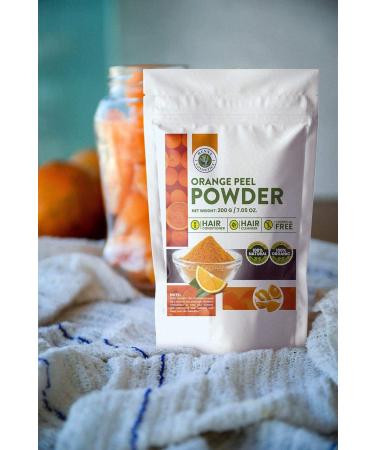 Organic Orange Peel Powder for Hair & Skin Care | Henna Cosmetics 200g | Vitamin C Face Mask - Buy Online on GoSupps.com
