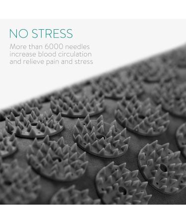 Buy Navaris 2-in-1 Acupressure Massage Set - Shakti Mat & Pillow - Gray - International Shipping Available - Buy Online on GoSupps.com