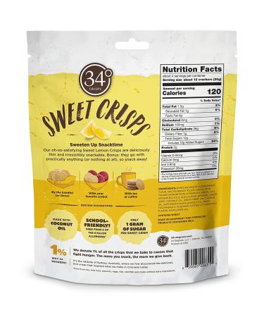 34 Degrees Sweet Crisps Variety Pack - Lemon, Vanilla, Chocolate | Thin & Crunchy | 3 Pack (4oz each) - Buy Online on GoSupps.com