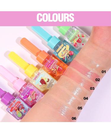Buy 6pc Fruity Flavored Lip Gloss Set for Girls | Long Lasting Non-Toxic Makeup | Perfect Party Favors for Kids & Teens - Buy Online on GoSupps.com