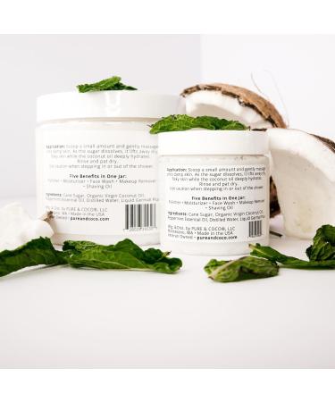 Peppermint & Coconut Organic Coconut Oil Face & Body Polishes Moisturizing Oil Daily Face Scrubs Exfoliating Hydrating Body Scrubs for Dry Skin and Leg Exfoliator for A Natural Youthful Glow All Over - Buy Online on GoSupps.com