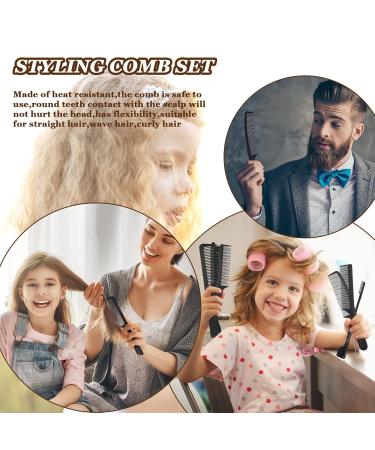 Tao Pipe 8-Piece Toupier Brush & Hair Crest Comb Set | Double Edge Brushes & Rat Tail Comb for Women Babies & Children | Professional Hair Care Tools - Buy Online on GoSupps.com