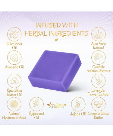 FIVONA Feminine Yoni Soap Bar - Natural Herbal Blend for Intimate V Care - Lavender Flower Scent - 5.3 oz - Buy Online on GoSupps.com