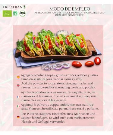 Frisafran Organic Cayenne Powder 200g | Intense 90 000 HU Heat | Perfect for Seasoning & Enjoying - Buy Online on GoSupps.com