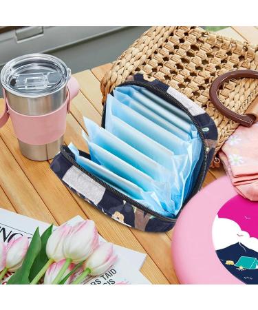 Shop Cute Sloth Floral Women's Napkin Storage Bag - Portable Menstruation Cup & Bandages for First Period - Buy Online on GoSupps.com