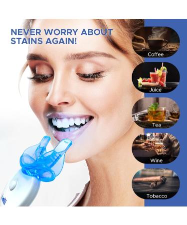 Luelli Teeth Whitening LED Kit for Sensitive Teeth - Fast Stain Remover with Peroxide Gel | 10-Minute Daily Treatment for Adults & Teens - Buy Online on GoSupps.com