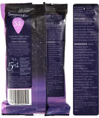 Summer's Eve Night-time Feminine Wipes, Lavender 32 Count - Buy Online on GoSupps.com