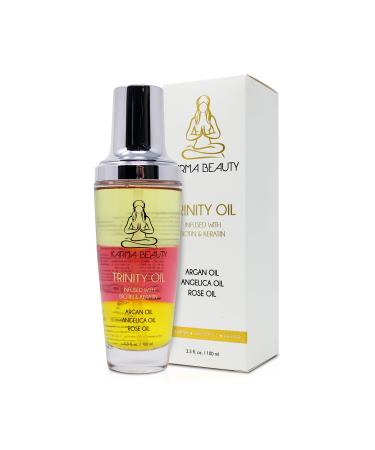 Karma Beauty Keratin Hair Serum Leave-In Treatment Infused with Biotin and 7 Essential Oils