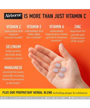 Airborne 1000mg Vitamin C Chewable Tablets Citrus & Very Berry Flavor Bundle - Immune Support Supplement with Zinc - 2x116ct - Buy Online on GoSupps.com