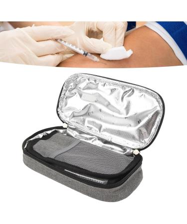 Insulin Cooler Travel Case Portable Aluminum Foil Lining Durable Diabetic Carrying Cooling Bag Grey for Diabetic Supplies - Buy Online on GoSupps.com