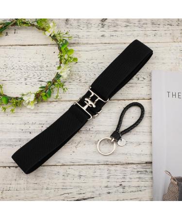 PEUTIER 1.5in Elastic Equestrian Belt & Keychain Horse Riding Belt with Surcingle Buckle Horse Bit Belt Comfortable Waist Belt Leather Key Strap for Equestrian Horseback Riding Sports - Buy Online on GoSupps.com