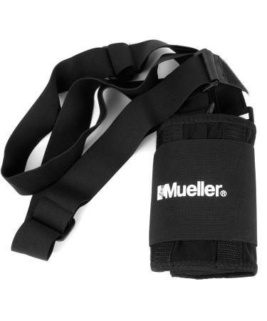 MUELLER Sports Medicine Back Support with Suspenders Belt Back Pain Relief Support for Men and Women Ideal for Strains Sprains Aches Black One Size
