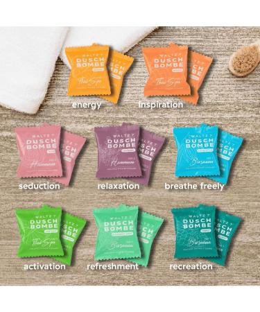 WALTZ 7 Shower Steamer Set - 16 Pieces, 8 Scents, Made in Europe with Natural Essential Oils for Aromatherapy, Stress Relief and Self Care Gift for Women, Mom, Grandma - Perfect for Birthday or Mother's Day - Buy Online on GoSupps.com