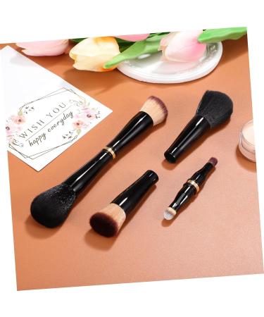 Travel Makeup Brushes Set | 4-in-1 Dual-Sided Applicator | Premium Cosmetics Tools for Face & Powder - Buy Online on GoSupps.com