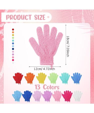 Didaey 104 Pcs Exfoliating Glove Bulk - Body Scrubber for Dead Skin Removal - Shower Gloves for Beauty Spa Massage - Men Women Bathing - 13 Colors - Buy Online on GoSupps.com