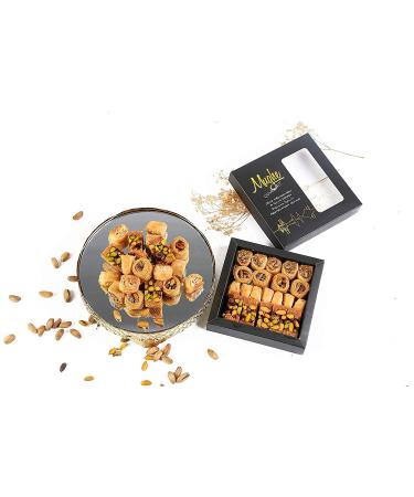 Luxury Baklava Bakery Desserts Gift Box - 300g (10.5oz) | Handcrafted Turkish Assortment with Wonderful Pistachios | 22 Pieces Bitesize Baclava Sweets for Thanksgiving & Christmas - Buy Online on GoSupps.com