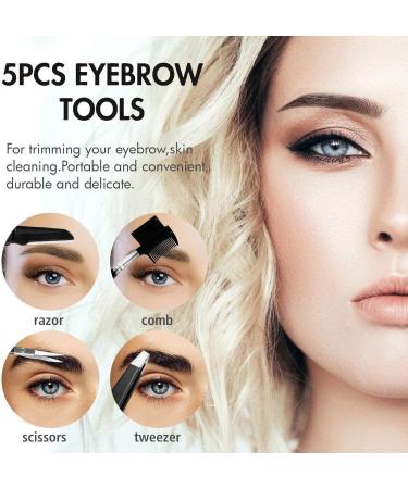 DMZK Eyebrow Tool Kit Trimming Grooming Set Include Tweezers Eyebrow Brush Eyebrow Pencil - Buy Online on GoSupps.com